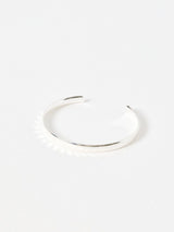 Oliver Bonas Silver Tone Donna Disco Textured Jewelry Bangle