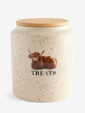 Ceramic treat jar with Hamish the Highland cow design 15x15x20cm, imported from the UK