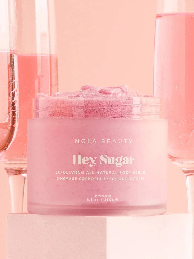 NCLA Beauty Pink Champagne exfoliating body scrub 250g - British product