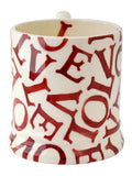 Emma Bridgewater Mug L.O.V.E Polka Red 1/2 Pint - British product