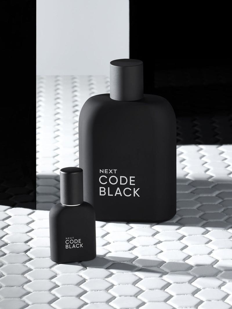 Code Black men's Eau de Parfum gift set with 100ml and 10ml bottles - British product