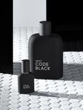 Code Black men's Eau de Parfum gift set with 100ml and 10ml bottles - British product