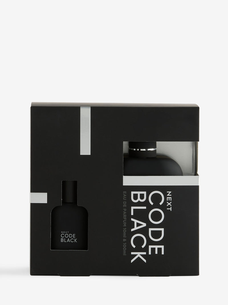 Code Black men's Eau de Parfum gift set with 100ml and 10ml bottles - British product