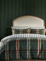 Next Vantona Green Supersoft Brushed Cotton Plaid Duvet Cover Set- Buy online at McGrocer