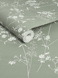 Sage Leaf wallpaper sample A4, imported from the UK