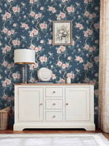 Next Laura Ashley Blue Maya Wallpaper - 10m Roll- Buy online at McGrocer