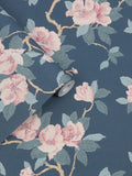 Laura Ashley Blue Maya wallpaper 10m roll - British product