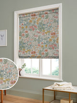 Next Graham & Brown Green Wallflower Made to Measure 100% Cotton Roman Blind- Buy online at McGrocer