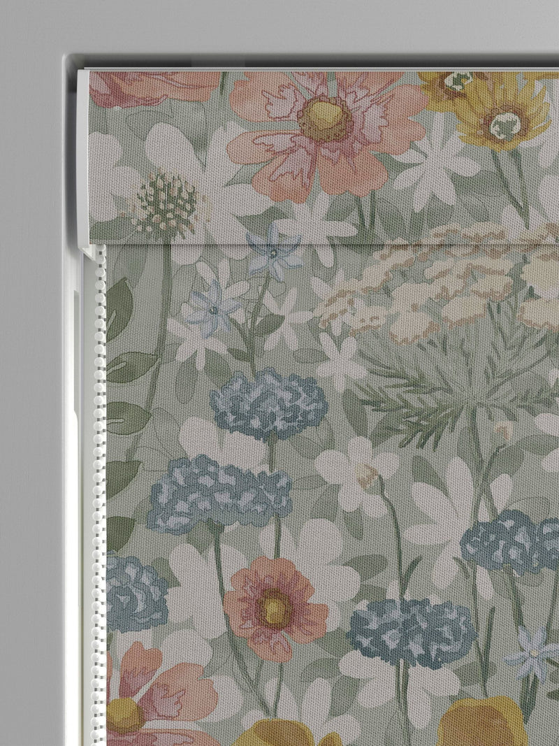 Graham & Brown Green Wallflower roman blind, UK version