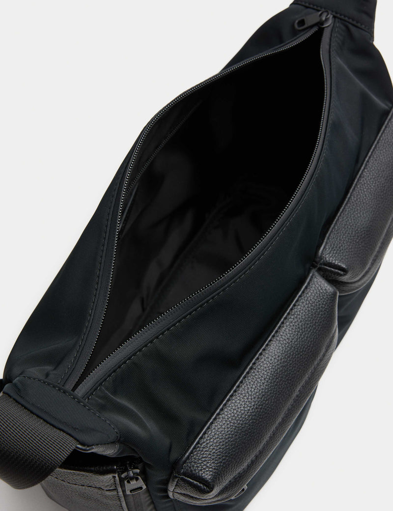 M&S Autograph adjustable messenger bag faux leather - British product