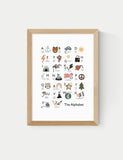 East End Prints Alphabet in White Framed Art - British product