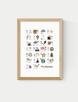 M&S East End Prints Alphabet In White Framed Wall Art- Buy online at McGrocer