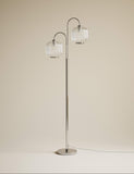 Amelia ridged floor lamp with polished chrome finish, UK version