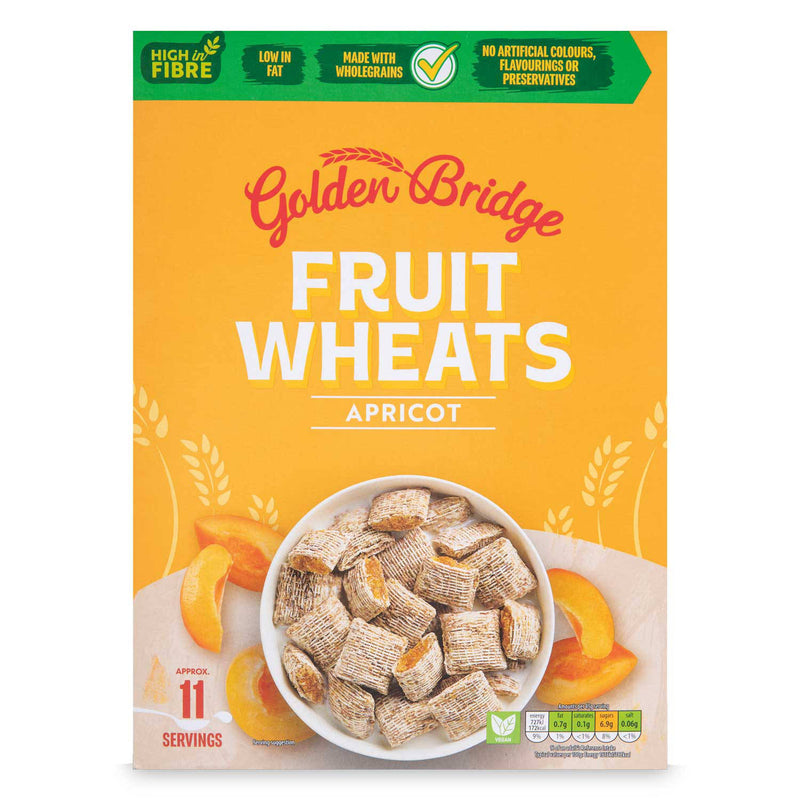 Apricot Fruit Wheats cereal, wholegrain breakfast (British brand)