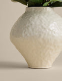 Large artificial eucalyptus arrangement in a ceramic vase, imported from the UK