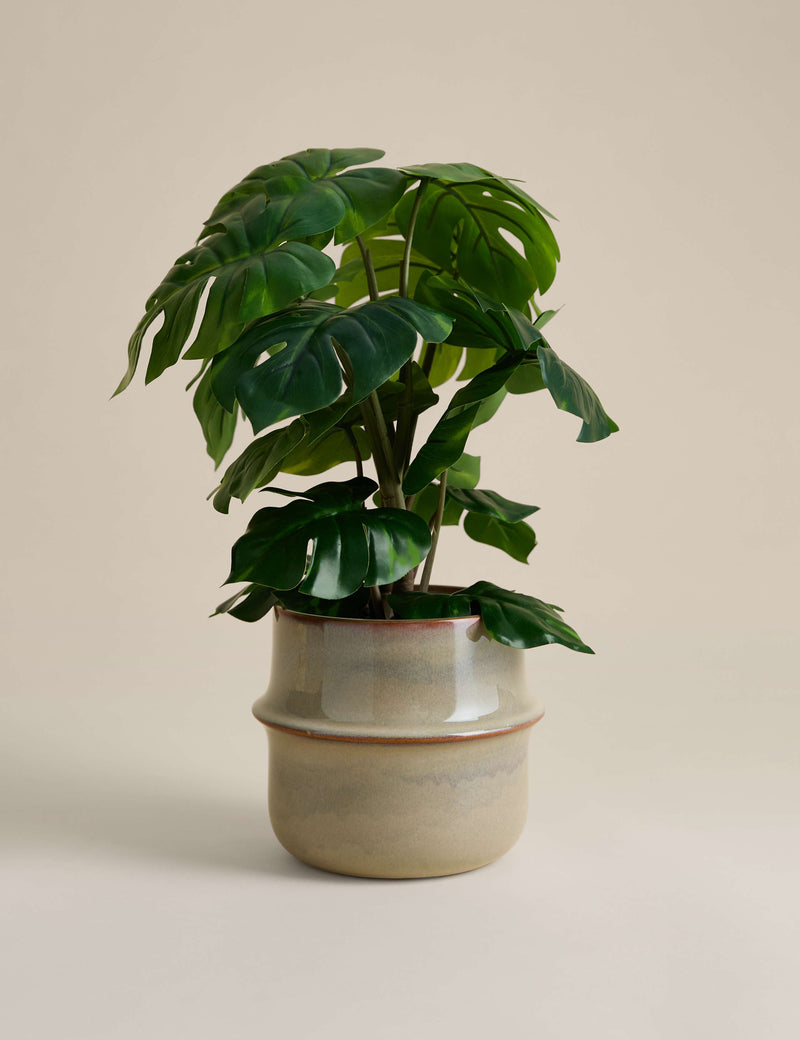 Artificial monstera plant in ceramic pot 46cm - British product