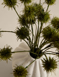 Artificial pom pom arrangement in ceramic pot 39cm, UK version