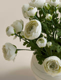 Moss & Sweetpea artificial ranunculus arrangement 42cm height - British product