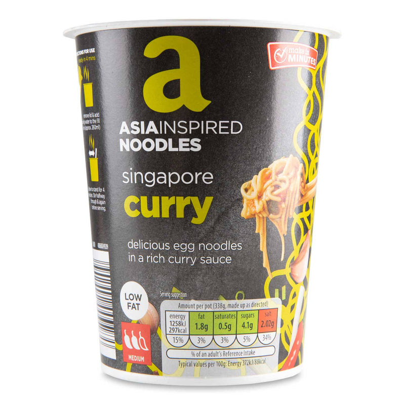 Singapore curry flavoured instant noodles, imported from the UK