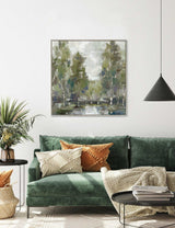 M&S Gallery Direct At Dawn Square Framed Canvas Wall Art (80 x 80 cm)- Buy online at McGrocer