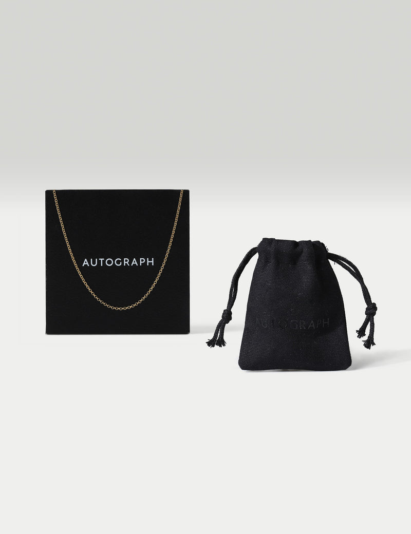 Autograph gold plated sterling silver curb chain necklace - British product