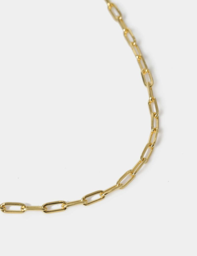 Autograph gold plated sterling silver paper chain necklace, imported from the UK
