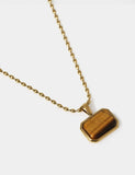 AUTOGRAPH pendant necklace with stainless steel and natural stone - British product