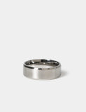 Stainless steel brushed band ring, UK style - British product