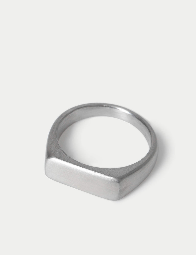Auto stainless steel brushed squared ring, imported from the UK