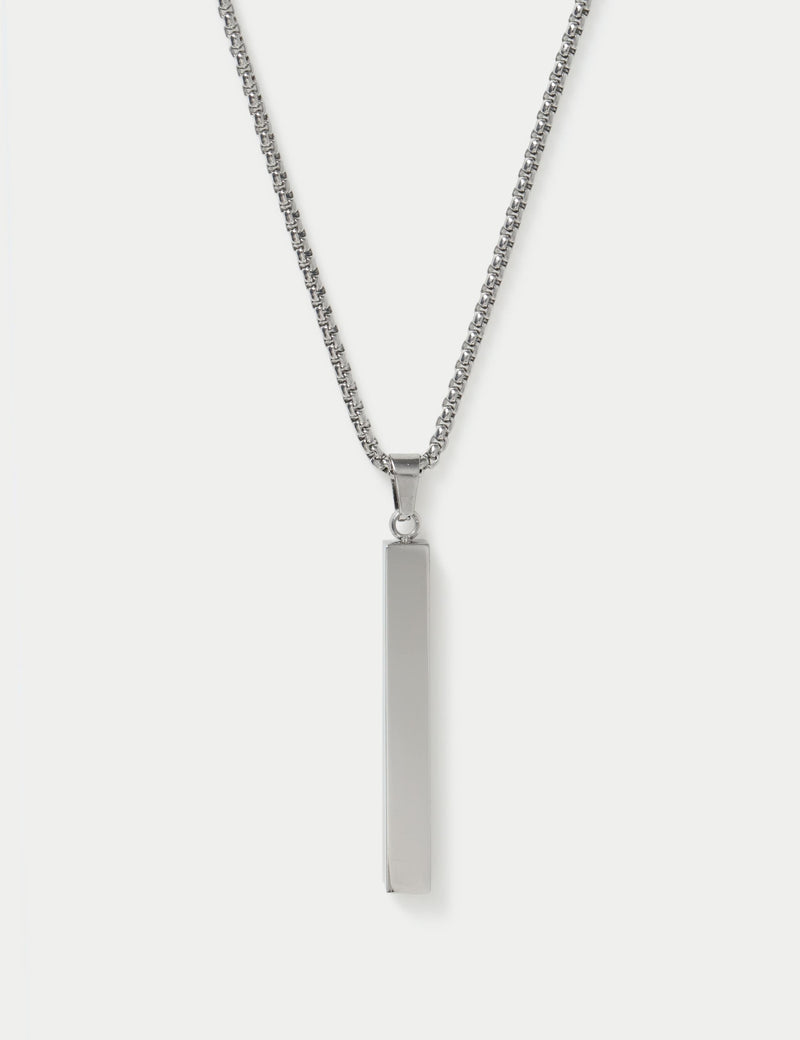 Autograph stainless steel long pendant necklace, UK version