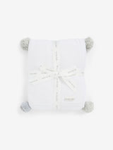 Next The Little Tailor Pink Pom Pom Plush Lined Baby Blanket Large (105cm x 85cm)- Buy online at McGrocer