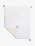 The Little Tailor pink pom pom plush lined baby blanket, UK version