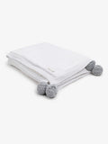 The Little Tailor pink pom pom plush lined baby blanket, UK version
