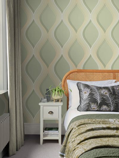 Next Graham & Brown Green Euphoria Wallpaper- Buy online at McGrocer