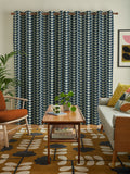 Orla Kiely Whale Blue Botanica Stem made to measure curtains (British brand)