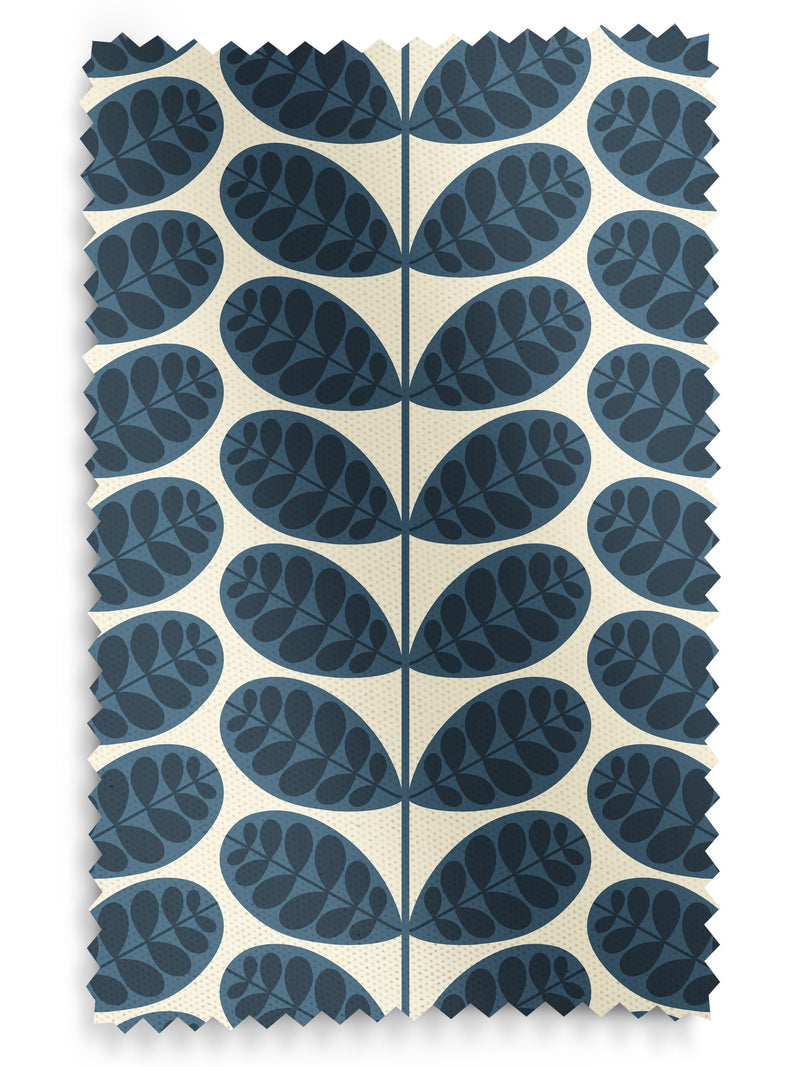 Orla Kiely Whale Blue Botanica Stem made to measure curtains (British brand)