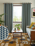 Orla Kiely Whale Blue Botanica Stem made to measure curtains (British brand)