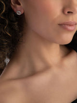 Next Beaverbrooks Sterling Silver Cubic Zirconia Double Circle Stud Earrings 8mm- Buy online at McGrocer