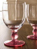 Nina Campbell pink goblet wine glasses set of 4, UK version