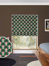 Next Orla Kiely Jade Green Florida Made to Measure 100% Cotton Roman Blind- Buy online at McGrocer