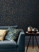 Next Clarissa Hulse Blue Gypsophila Midnight and Copper Wallpaper- Buy online at McGrocer
