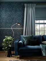 Next Graham & Brown Blue Salix Leaves Wallpaper- Buy online at McGrocer