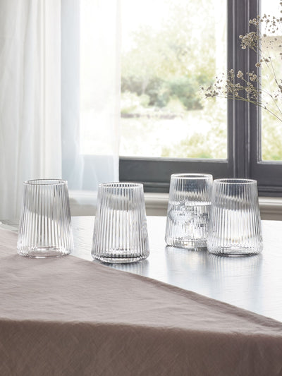 Next Hollis Clear Angular Short Tumbler Glasses 10.5cm Height- Buy online at McGrocer