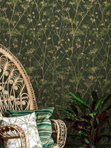Next Clarissa Hulse Green Wild Chervil Gold Wallpaper- Buy online at McGrocer