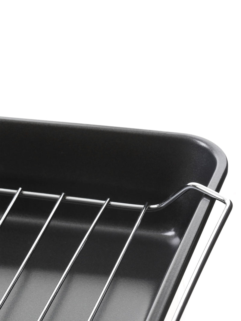 Essentials by Premier black roasting tray set with wire racks - British product