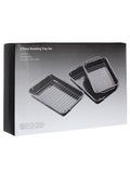 Essentials by Premier black roasting tray set with wire racks - British product