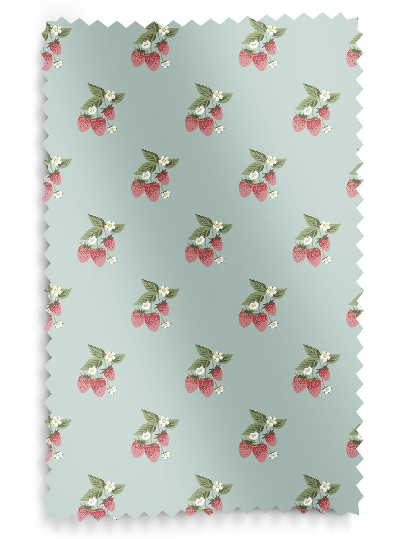 Sophie Allport blue strawberries roller blinds, UK version