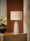 MADE.COM cream ceramic table lamp 52.5cm (British brand)