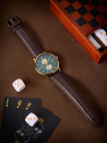 Brown Gold Vertical Dial Analog Watch - British product