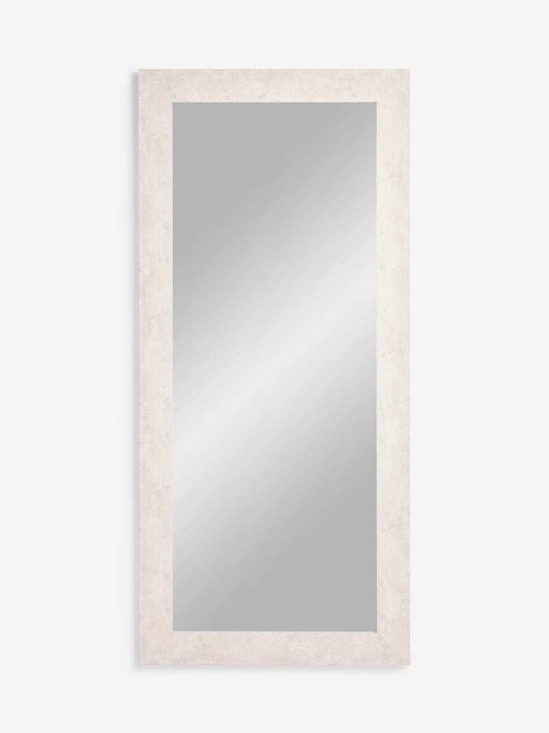 White stone effect full length mirror, UK version